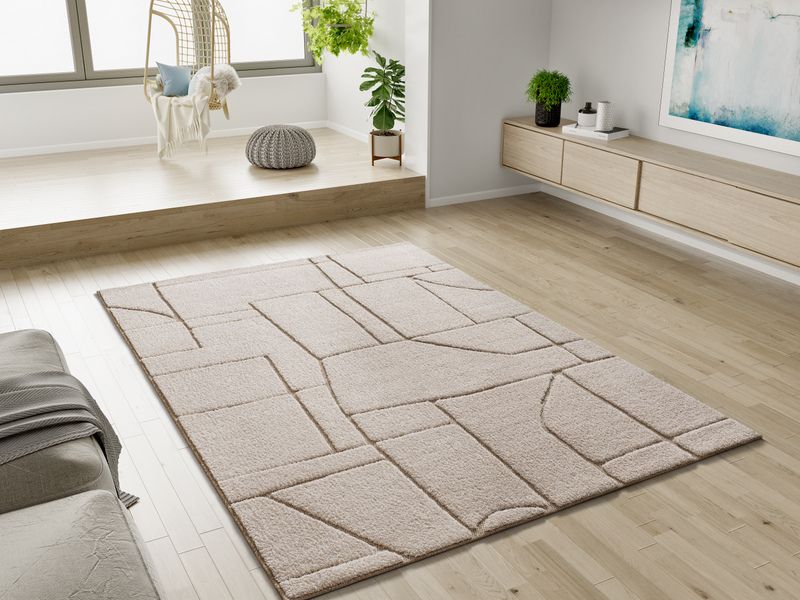 ALFOMBRA NÓRDICA EN RELIEVE DIENA 40406 BLANCO